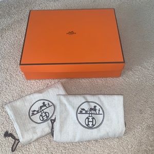 HERMES mules box and dustbag
